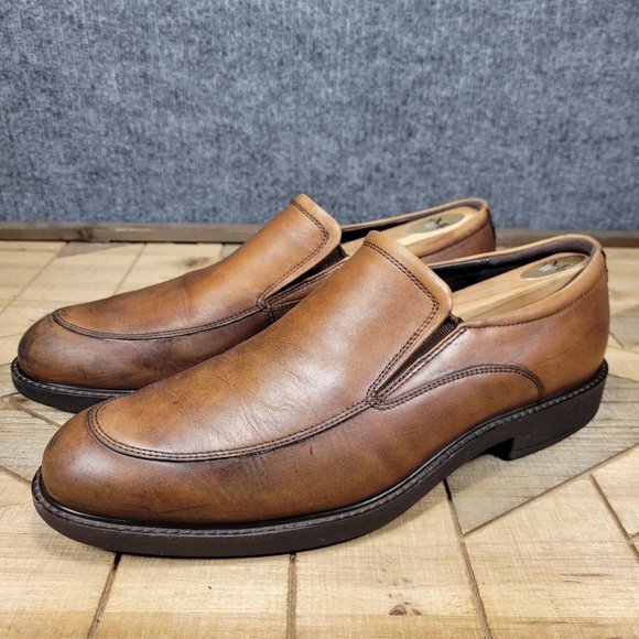 ECCO Mens Vitrus III Chestnut Slip On Loafers Driving Dress Shoes US 10 EUR 44 - Picture 2 of 11